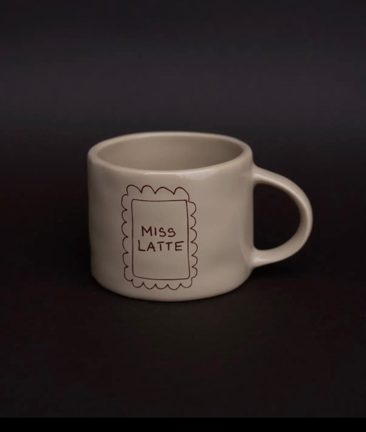 Tasse Miss Latte (hellbraun)
