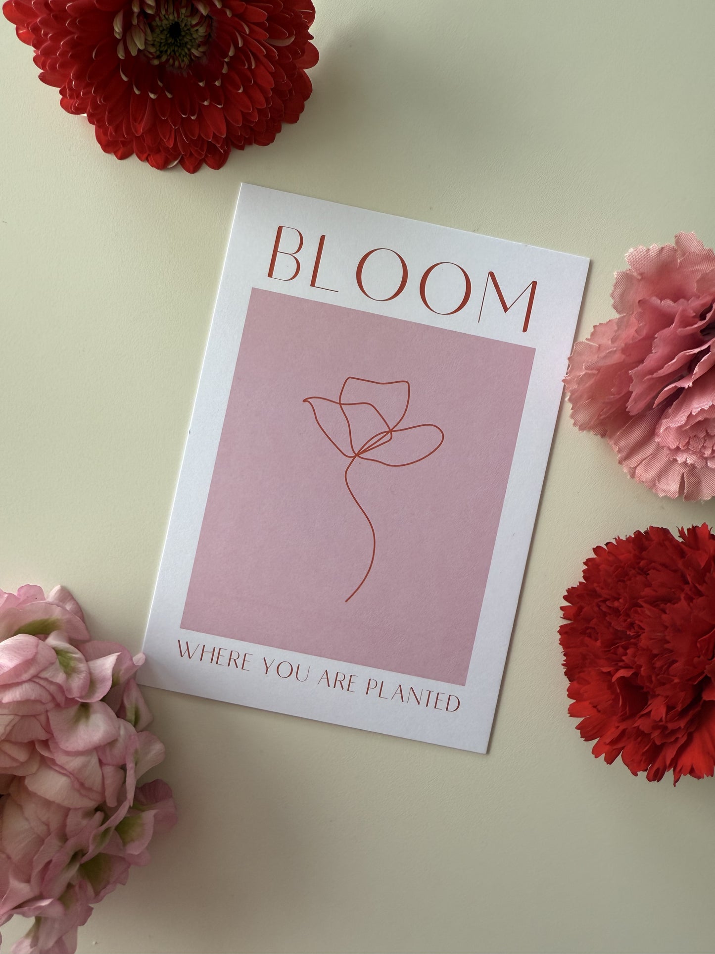 BLOOM Postkarte Lineart