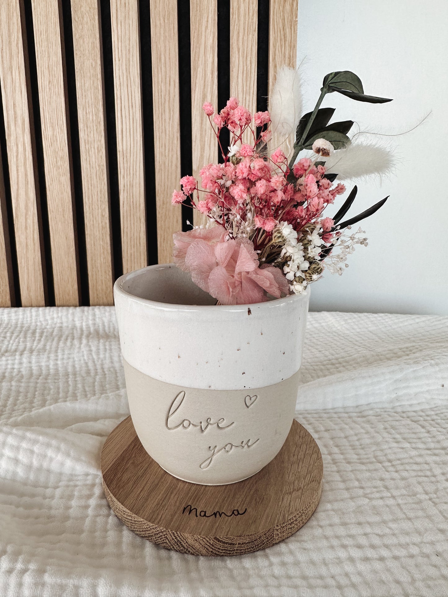 LOVE YOU - Geschenkset Tasse rosa