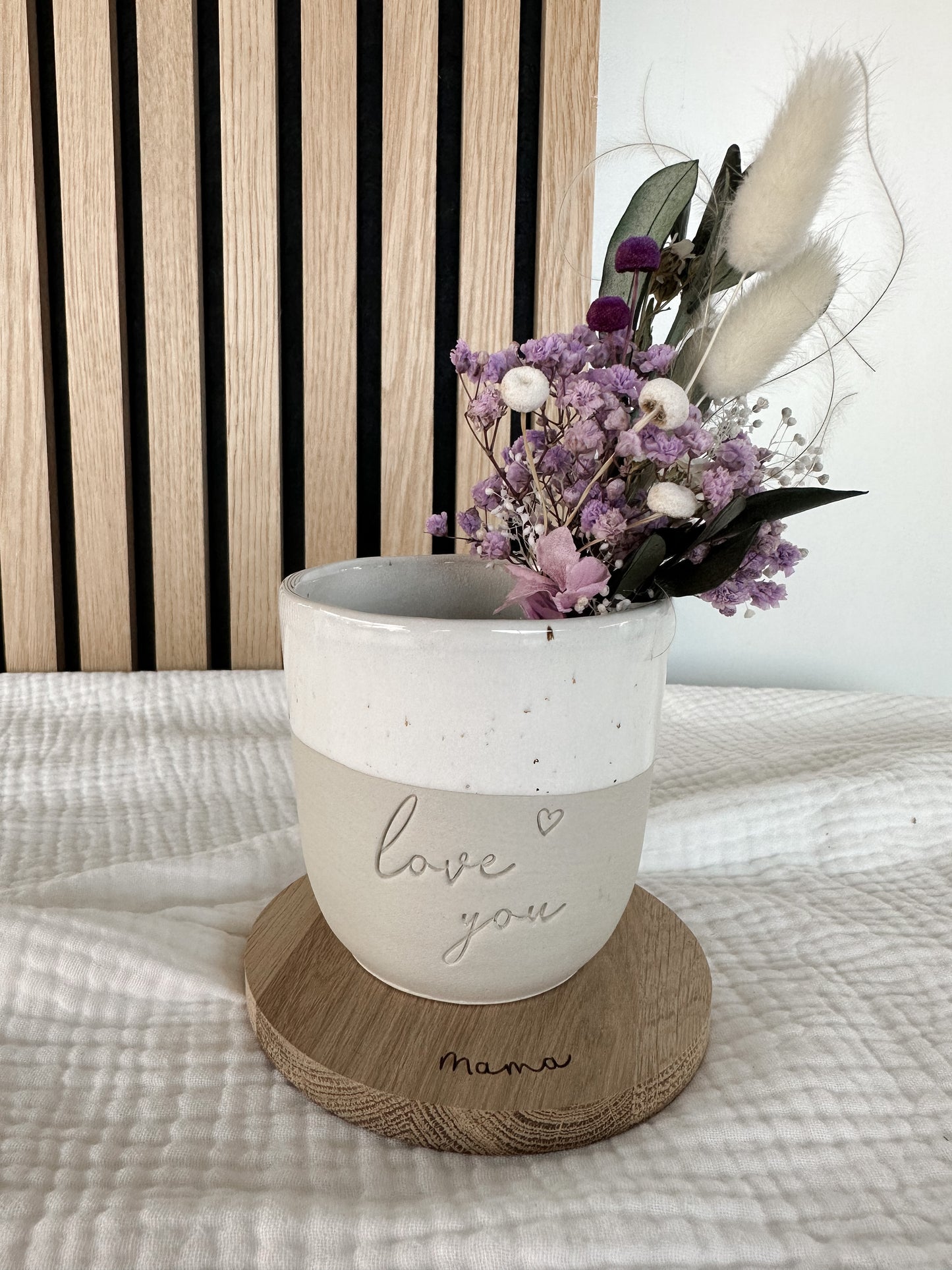 LOVE YOU - Geschenkset Tasse LILA