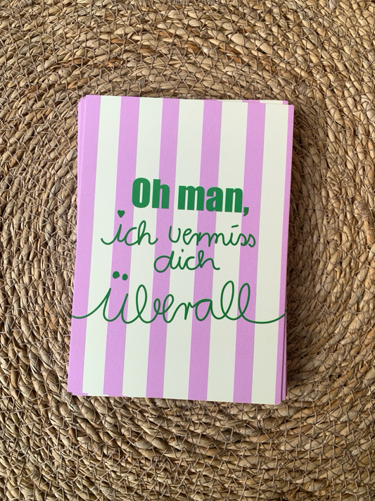 Postkarte Ich vermiss‘ Dich