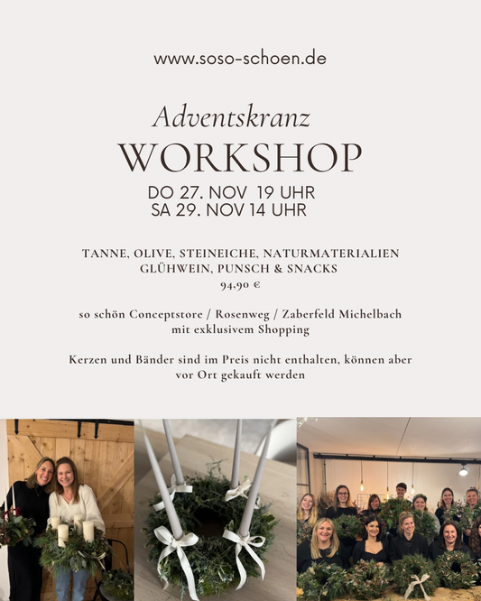 Adventskranz Workshop DO 27.11. / 19 Uhr