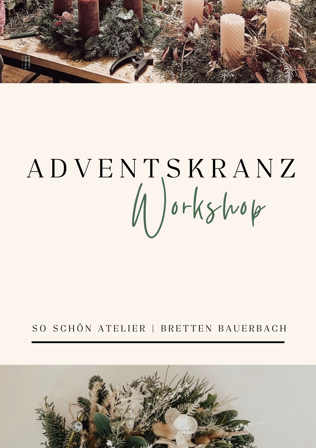 Adventskranz Workshop Sa 2.12./ 16 Uhr