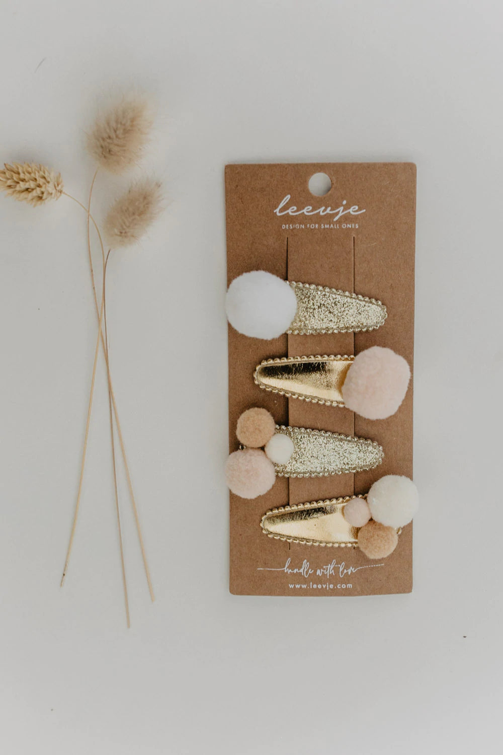 leevje Haarspangen 'Glamour PomPom Clips'